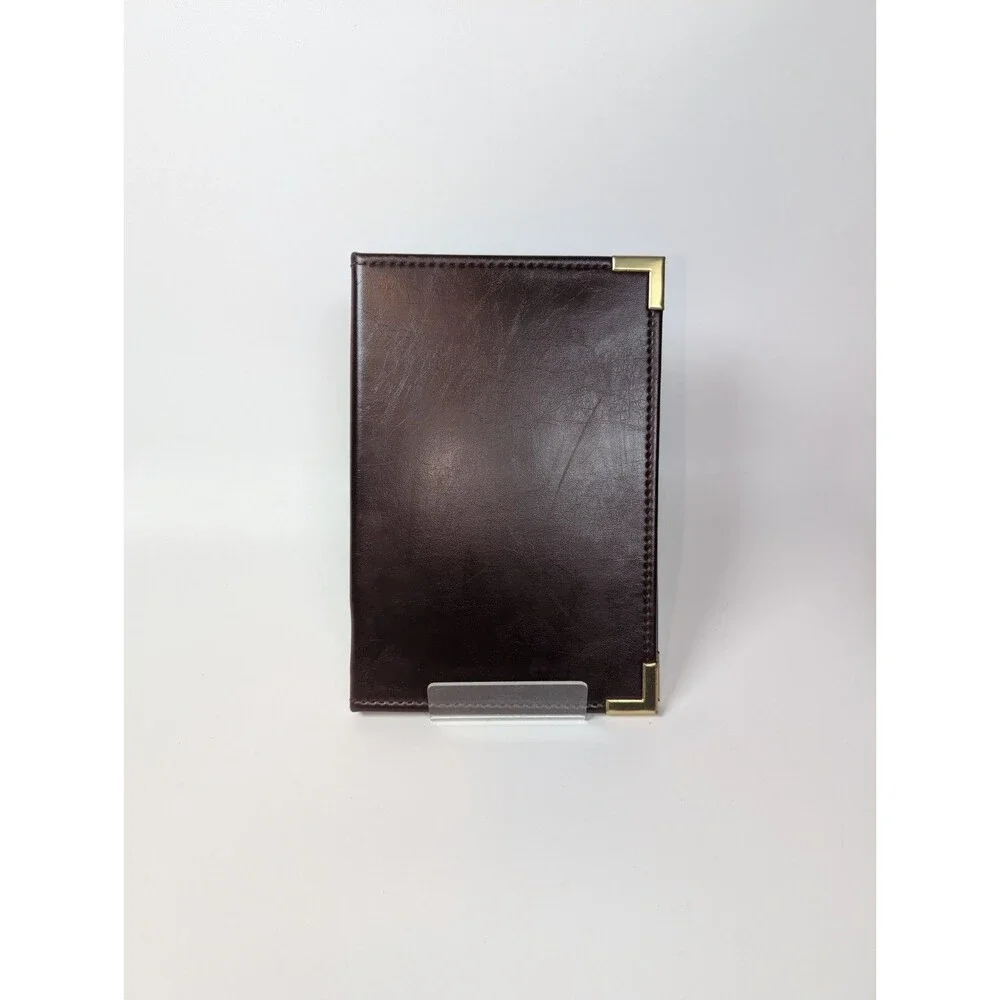 Vintage Cambridge Executive Padfolio Portfolio Brown Faux Leather 8.25x6.25